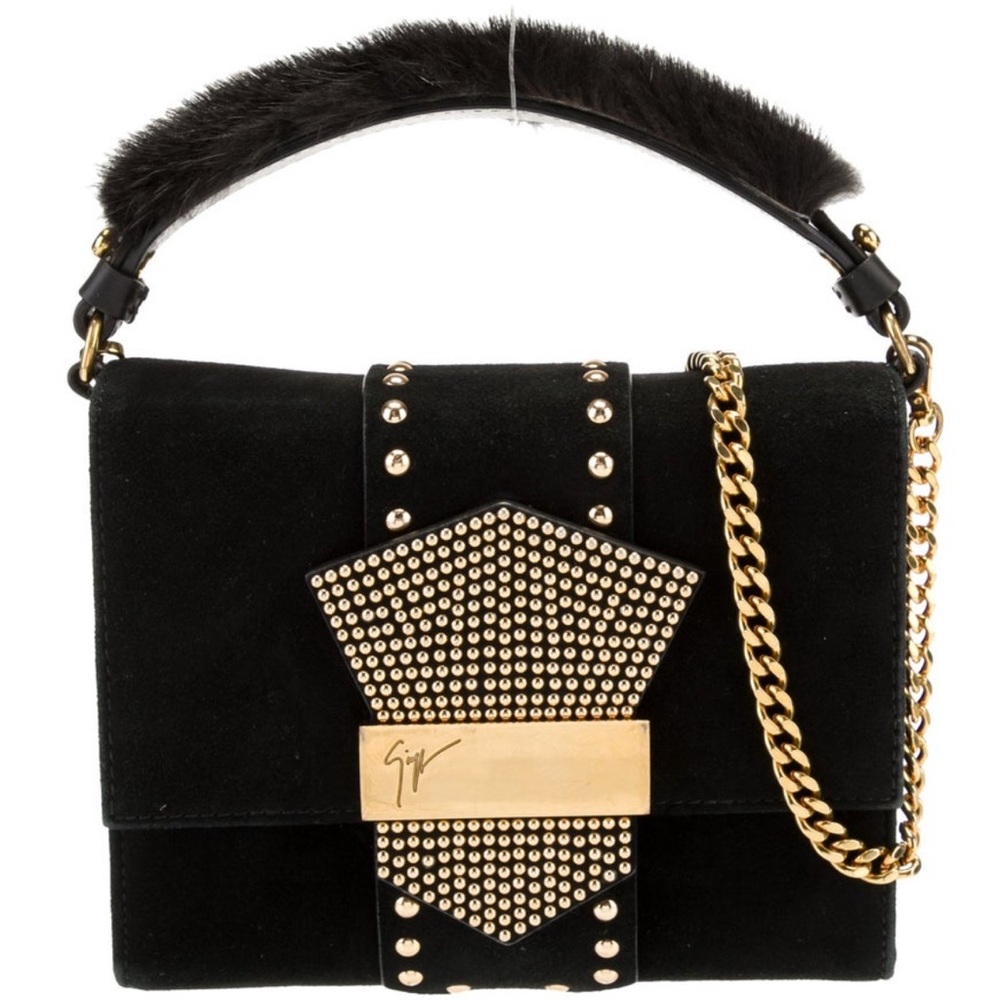 Giuseppe Zanotti  Black and Gold Designer Women's Bag